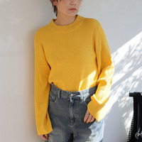 フィットしすぎないからTシャツ感覚の使いやすさ！ カラーで選ぶ もっちり リブ 着回し美人 ワイドスリーブ ニット