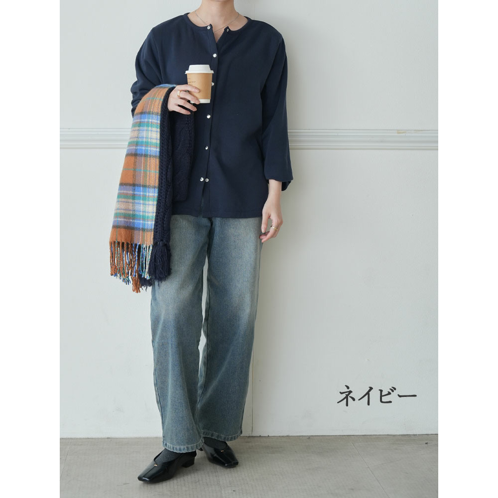 裏起毛 スナップボタン カーディガン12