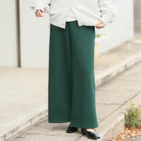 スゴ！裏ワザ！ 冬でも汗さら なめらか＆蒸れ知らず 2丈から選べる ゆるワイドパンツ ストレートパンツ