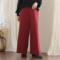 スゴ！裏ワザ！ 冬でも汗さら なめらか＆蒸れ知らず 2丈から選べる ゆるワイドパンツ ストレートパンツ