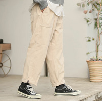 太もものお悩みにに解決！ ゆるっとすっきり 8Wコーデユロイ ちょいゆるパンツ