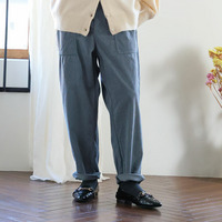 太もものお悩みにに解決！ ゆるっとすっきり 8Wコーデユロイ ちょいゆるパンツ