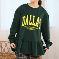 スゴ！裏ワザ！冬でも汗さら なめらか＆蒸れ知らず プリント フレア ティアード チュニック