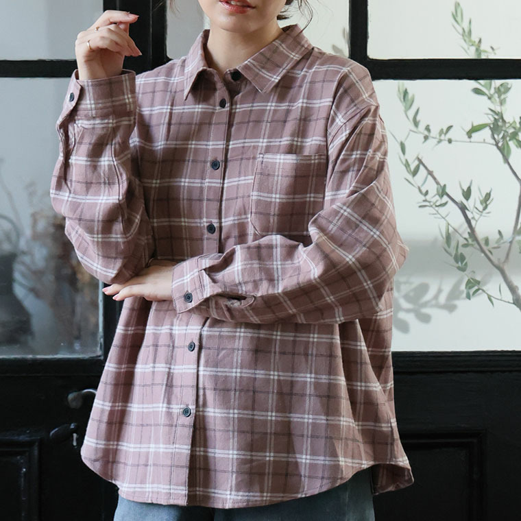 脱・我慢! 蒸れない 重ね着いらずのあったか ベーシック チェックシャツ1