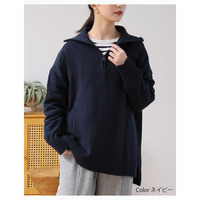 厚すぎず着ぶくれない！ さらっと素材 ハーフジップ ニット プルオーバー