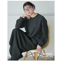 起毛 ワッフル モックネック チュニック