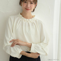 ポーラ しぼあり パール付き ブラウス