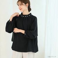 ポーラ しぼあり パール付き ブラウス