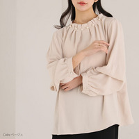 ポーラ しぼあり パール付き ブラウス