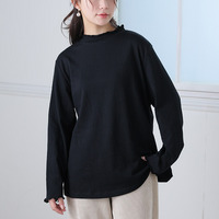 沿わないネックの選べる リブ トップス