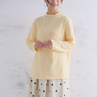 沿わないネックの選べる リブ トップス