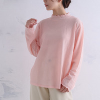 沿わないネックの選べる リブ トップス