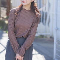 沿わないネックの選べる リブ トップス