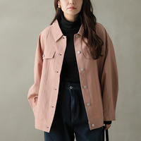 ゆったりシルエットの カラー Gジャン