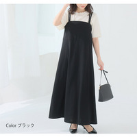 楽かわシリーズ ダブルストラップ 切り替え ワンピース