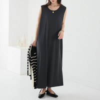 2タイプの袖から選べる！ さらっとろ リブ ワンピース