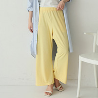 丈が選べる！ さらっとろ リブ イージーパンツ