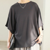 さらっとドライタッチ ゆったりなのに着痩せる ドルマン トップス