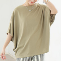 さらっとドライタッチ ゆったりなのに着痩せる ドルマン トップス