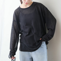 涼／軽／体型カバー スラブシアー プルオーバー