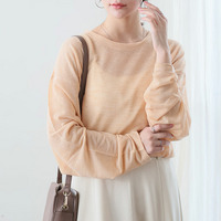 涼／軽／体型カバー スラブシアー プルオーバー