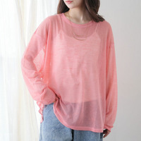 涼／軽／体型カバー スラブシアー プルオーバー