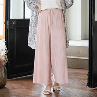 丈が選べる カット プリーツ パンツ