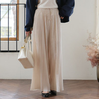 丈が選べる カット プリーツ パンツ