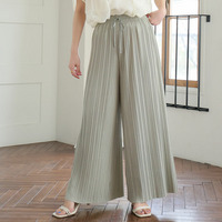 丈が選べる カット プリーツ パンツ