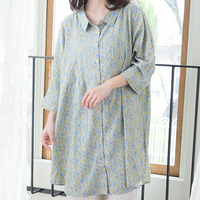 スラっと楽ちん ひんやり リラックス ピンタック ロングシャツ