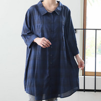 スラっと楽ちん ひんやり リラックス ピンタック ロングシャツ