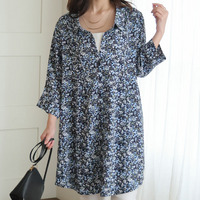 スラっと楽ちん ひんやり リラックス ピンタック ロングシャツ