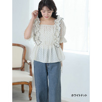 シアー シャーリング ドット ブラウス