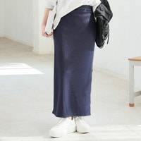 美！ストレッチ 細魅せ リブ タイトスカート