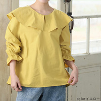 フリルカラー ブラウス