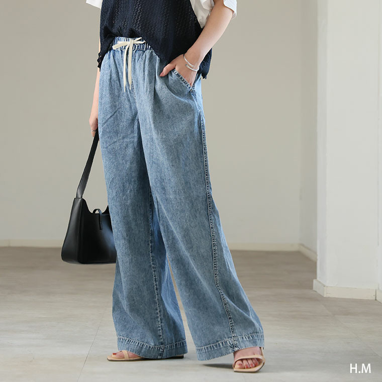 <楽してトレンドが叶う イージーデニム ワイドパンツ> 夏に快適! マリリン史上「最軽」夏パンツ完成20