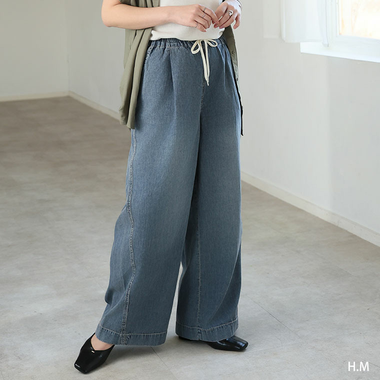 <楽してトレンドが叶う イージーデニム ワイドパンツ> 夏に快適! マリリン史上「最軽」夏パンツ完成22