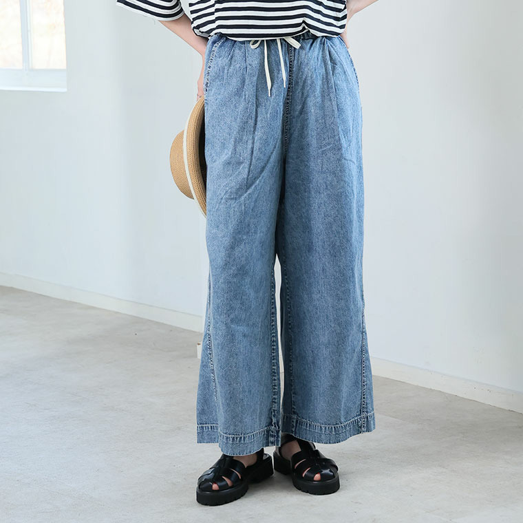 <楽してトレンドが叶う イージーデニム ワイドパンツ> 夏に快適! マリリン史上「最軽」夏パンツ完成1