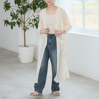 ショート・ミドル・ロング 丈が選べる 涼しげシアーの シンプル トッパー