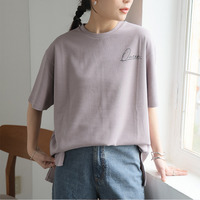 【ハッピーさらりん】 胸ロゴ/フロントロゴから選べる トレンド ロゴTシャツ