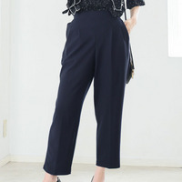 さらさら裏メッシュ 身長別に選べる2シルエット さらっと美脚 ゆるカーブパンツ テーパードパンツ