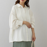 選べる素材 ゆったりシルエット 襟シャツ チェック シアー