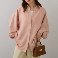 選べる素材 ゆったりシルエット 襟シャツ チェック シアー