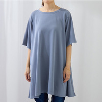 さらりと美人に 体型カバー ふくれジャガード Aライン チュニック