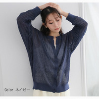 肌離れ クルー カーデ