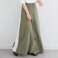 実は楽して くびれメイク 配色 Aライン スカート