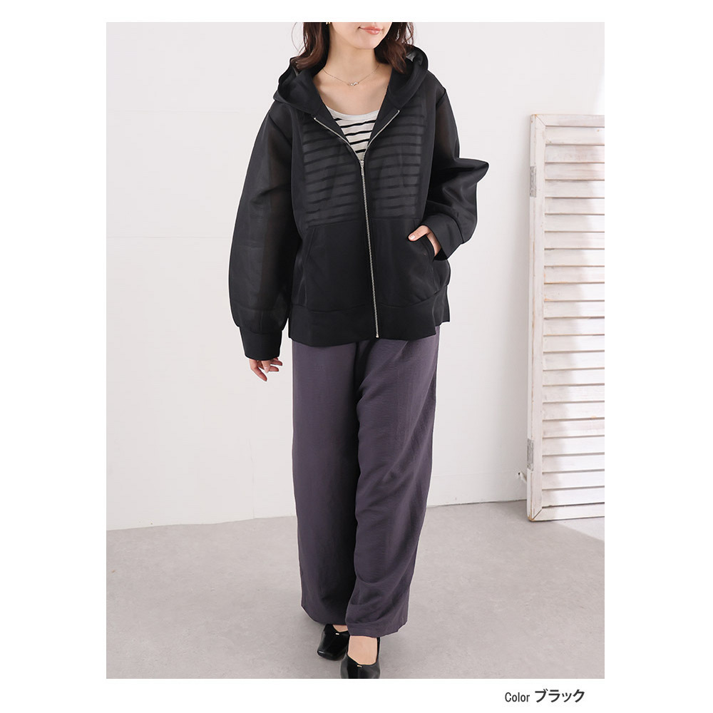 シアーで隠し体型カバー シュガー パーカー8