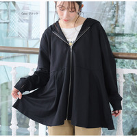 UV フレアライン ペプラム パーカー