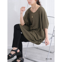 畦編み ドルマン プルオーバー