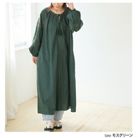 インド綿 刺繍 コットン ロングワンピース